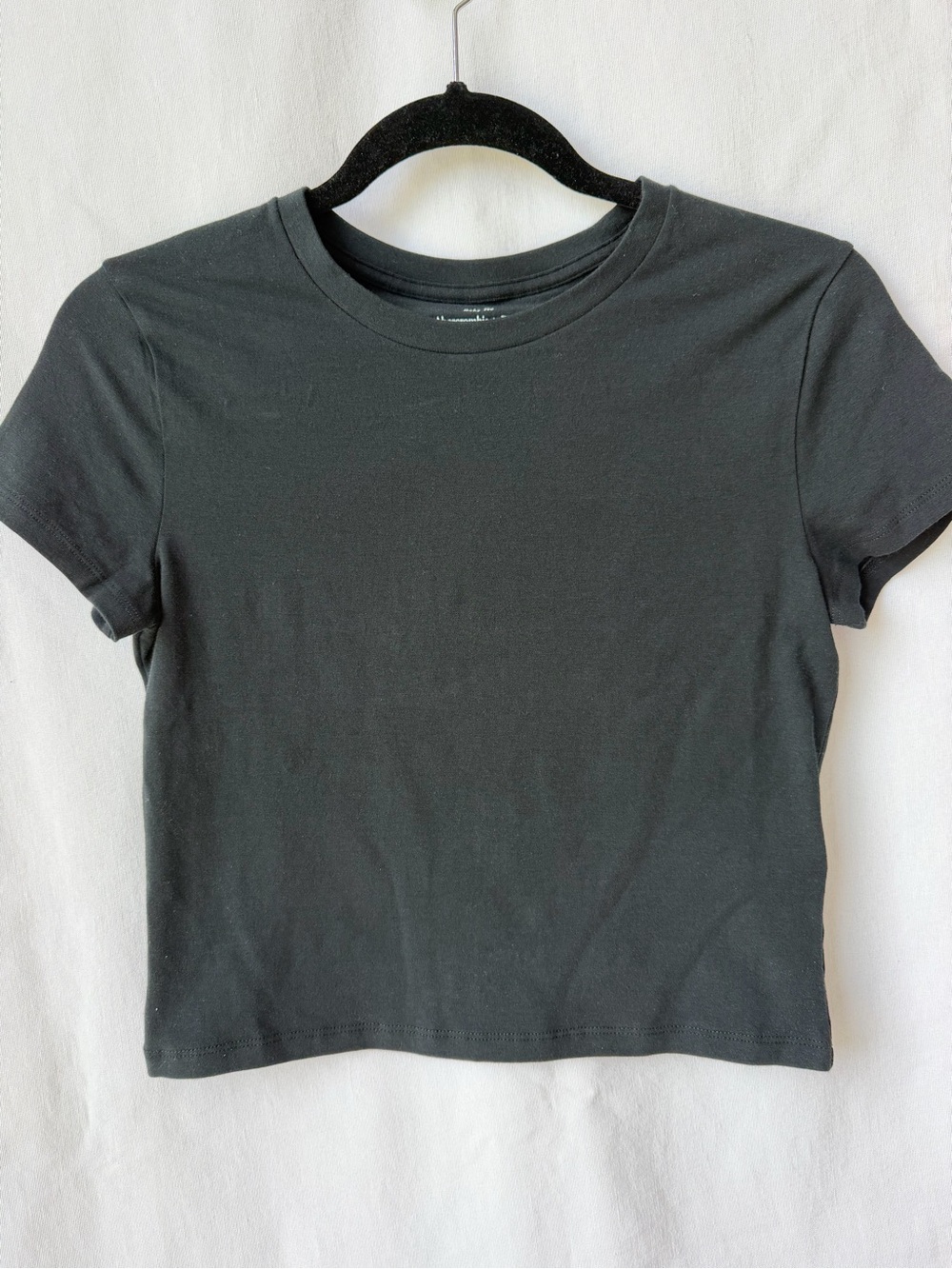 Abercrombie & Fitch A & F Essentials Baby Tee Black Size Small